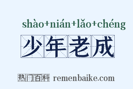 少年老成是什么意思的图片